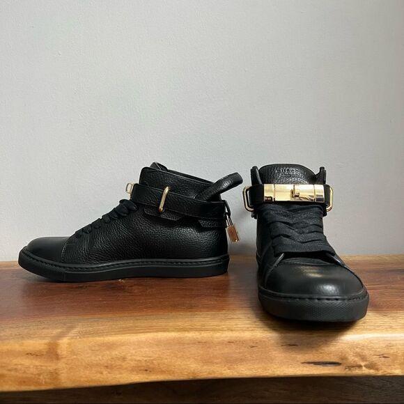 Authentic Buscemi 100mm Black High Top Sneaker Size 36  - Picture 6 of 16